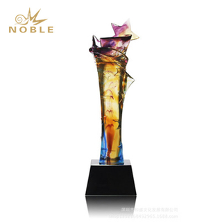 Art Glass Glaze Star Trophy