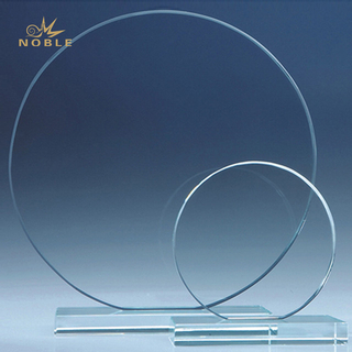 Jade Glass Round Award Trophy 