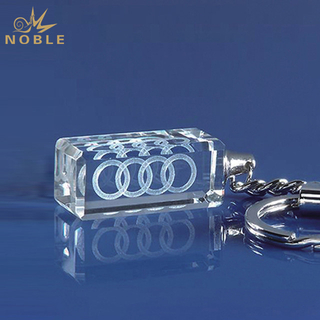 3d Laser Engraving Logo Crystal Keychain
