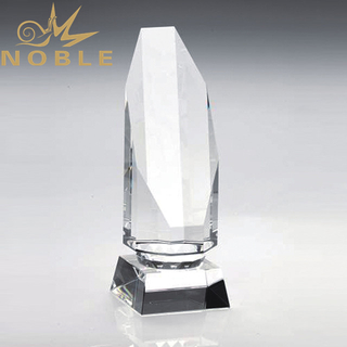 Custom Crystal Octagon Shape Crystal Tower Award