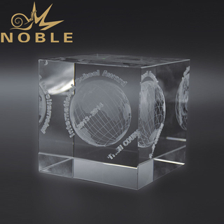 3d Laser Engraving Crystal Cube with Your Custom Logo 