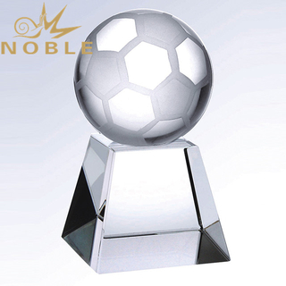 Sports Award Crystal Soccer Trophy 