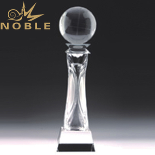Noble Custom Engraving Crystal Globe Trophy
