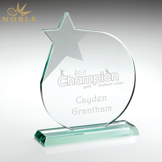 Jade Glass Oval Star Award