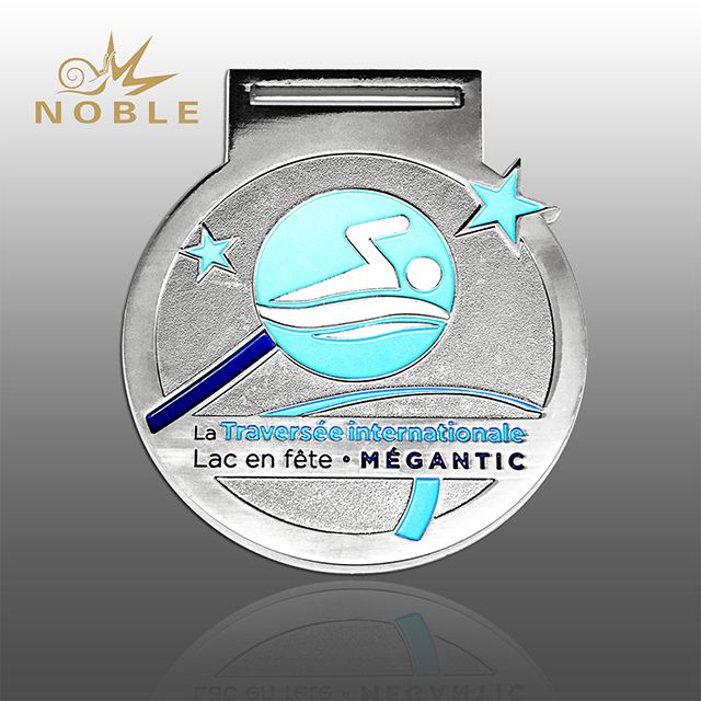 Silver Metal Swimming Medal