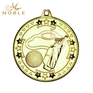 New Design Metal Gold Golf Medal
