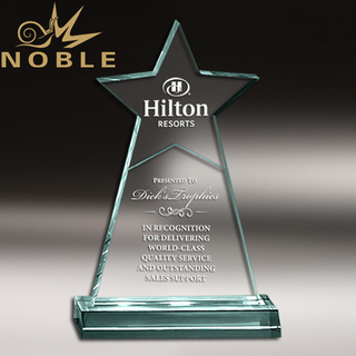 Acrylic Jade Accented Star Obelisk Trophy Award
