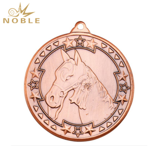 Bronze Tri Star Horse Medal Bronze