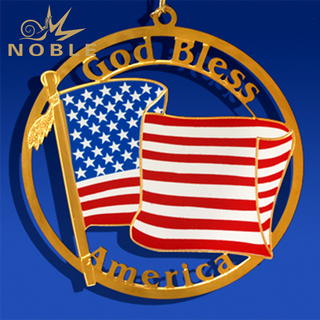 2019 Metal Custom Flag Medal