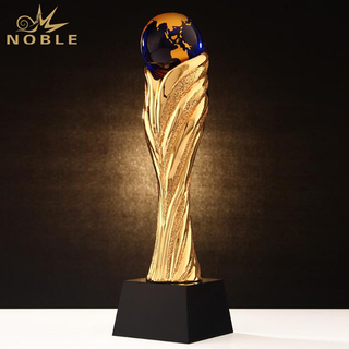 Blue Globe Resin Award Trophy