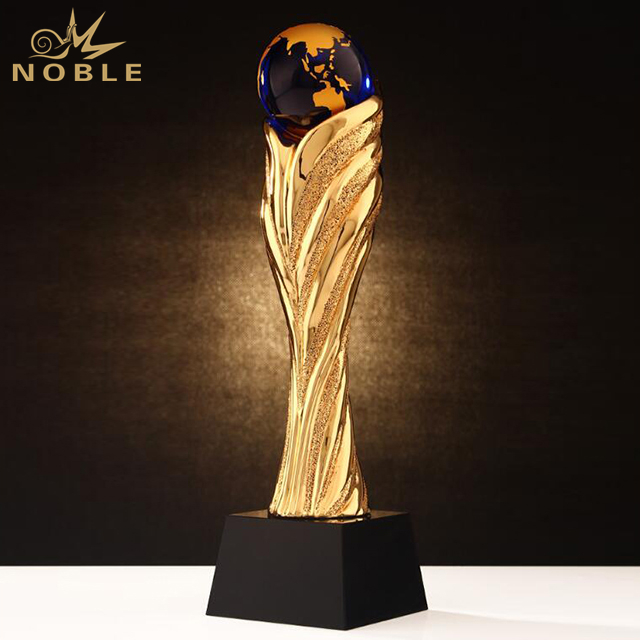 Blue Globe Resin Award Trophy