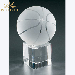 Clear k9 Crystal Basketball Award