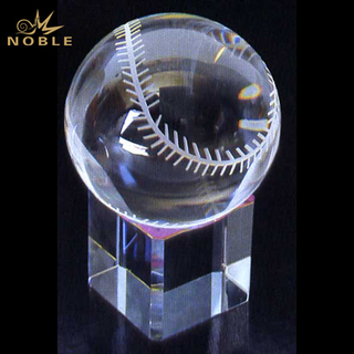 k9 Clear Sports Crystal Baseball Award