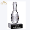 Crystal Bowling Award with Black Base