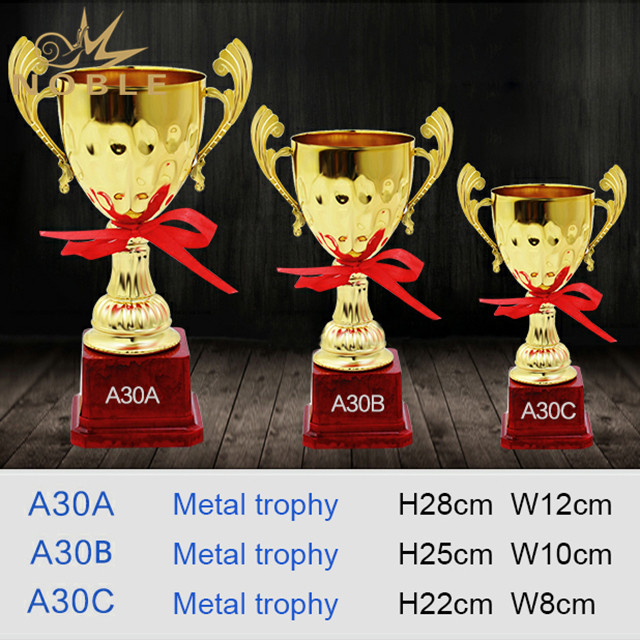 Students Trophy Cup Metal Gold Sports Trophy Cup with Base