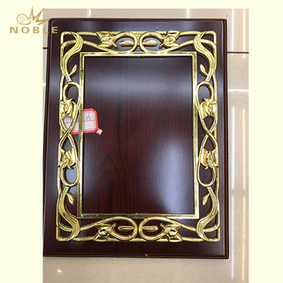 Gold Wave Wood Plaque Shield 