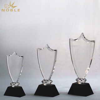 Three Sizes Crystal Shield Award On Base