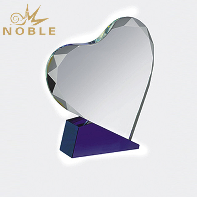 Custom Blank Heart Plaque Crystal Award