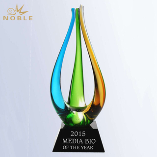 Tripod Hand Blown Glass Award