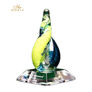 Green & Aqua Art Glass Award