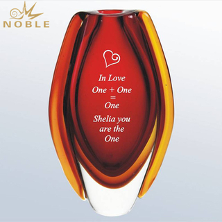 Romantic Award Art Hand Blown Glass Trophy 