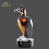 Art Glass Bird Hand Blown Glass Trophy with Base