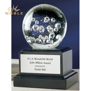 Globe Hand Blown Glass Award