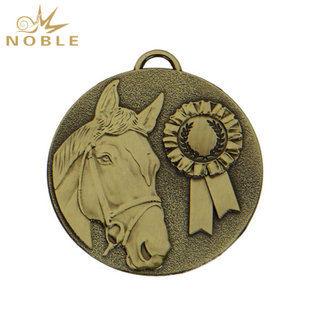 Bronze Target Horse Rosette Medal