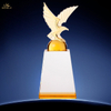 Eagle Shape Liuli Trophy with Crystal Base
