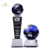 Custom Design Crystal Earth Globe Trophy 