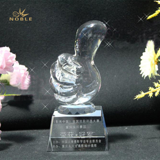 Noble Awards Crystal Big Thumb Trophy