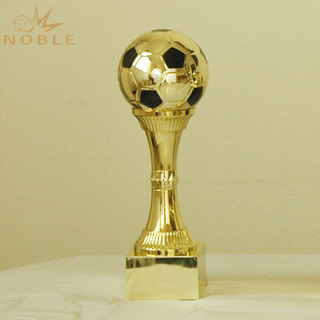 Black Colored Soccer Gold Trophy Cup