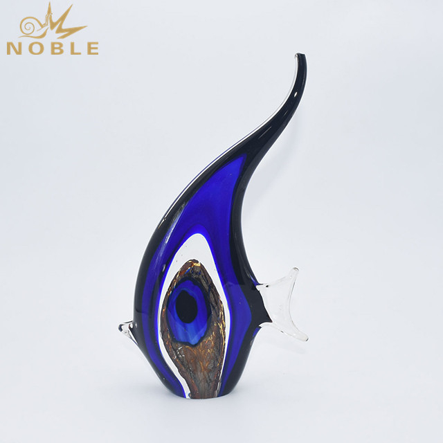 Animal Hand Blown Glass Fish As Home Decoration