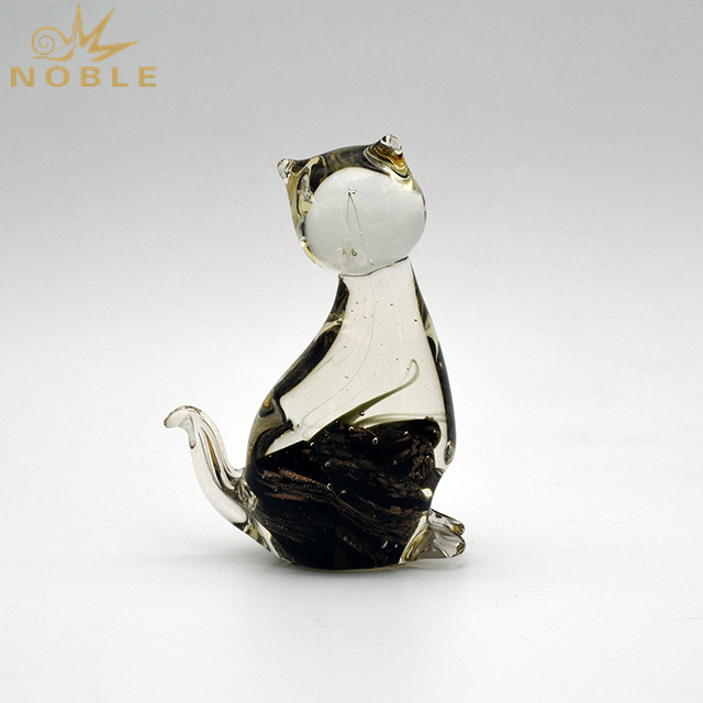 Noble Animal Hand Blown Glass Cat As Birthday Gifts