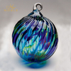 Helens Volcanic Ash Hand Blown Art Glass Ornament 