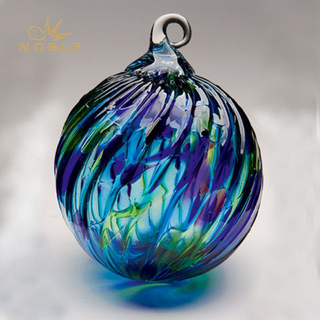 Helens Volcanic Ash Hand Blown Art Glass Ornament 