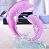 Pink Art Glass Hand Blown Glass Dolphin As Wedding Gift