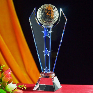 Blue Star Crystal Sports Trophy