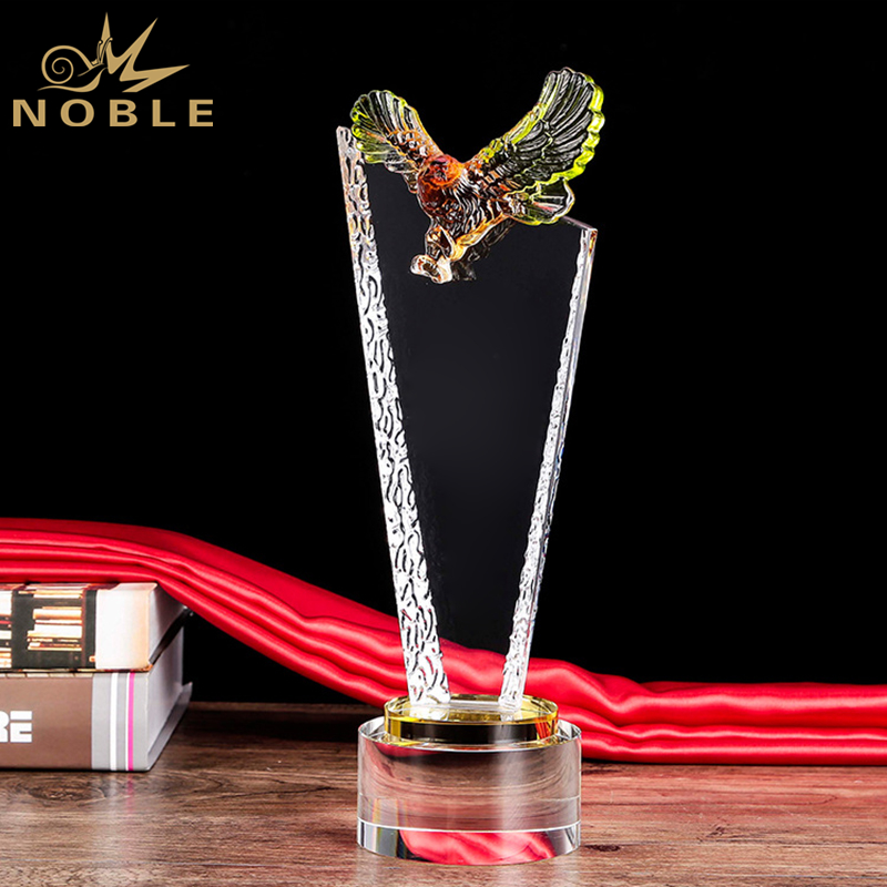 Engraved Logo Crystal Top Eagle Award