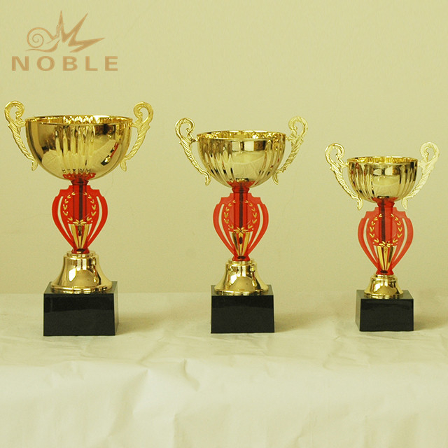 Noble Metal Bowl Trophy As Sport Awards with Black Base