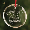 Round Faceted Crystal Ornament with String