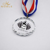 Engraved Logo Crystal Ornament With Ribbon