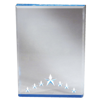 Blue Transparent Acrylic Star Trophy