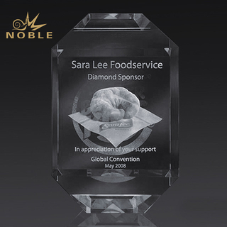 Unique Design 3D Laser Engraved Food Support Trophy 
