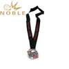 Silver Sports Medal With Black Ribbon