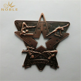 Gymnastics Sports Star Metal Medal