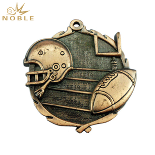Antique Bronze Rugby Sport Medal