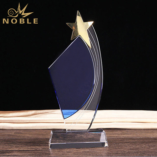 Blue Crystal Shooting Star Trophy