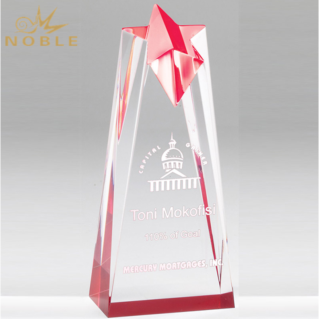 NB-CST 196 Red Acrylic Star Tower Award