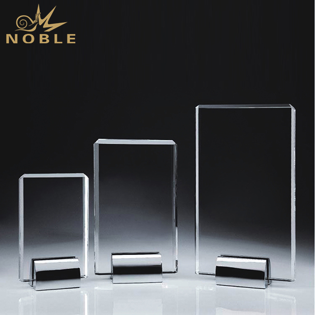 Optical Crystal Award With Metal Base